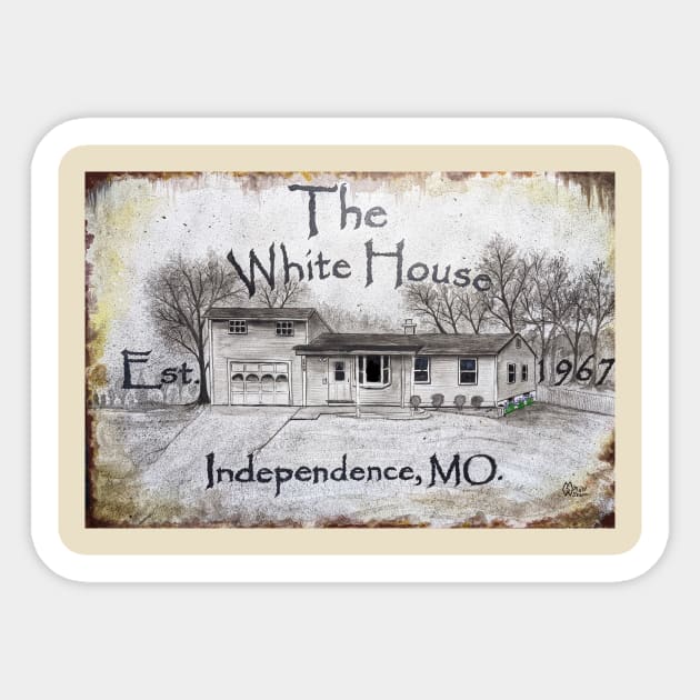 The White House Sticker by Matt Starr Fine Art